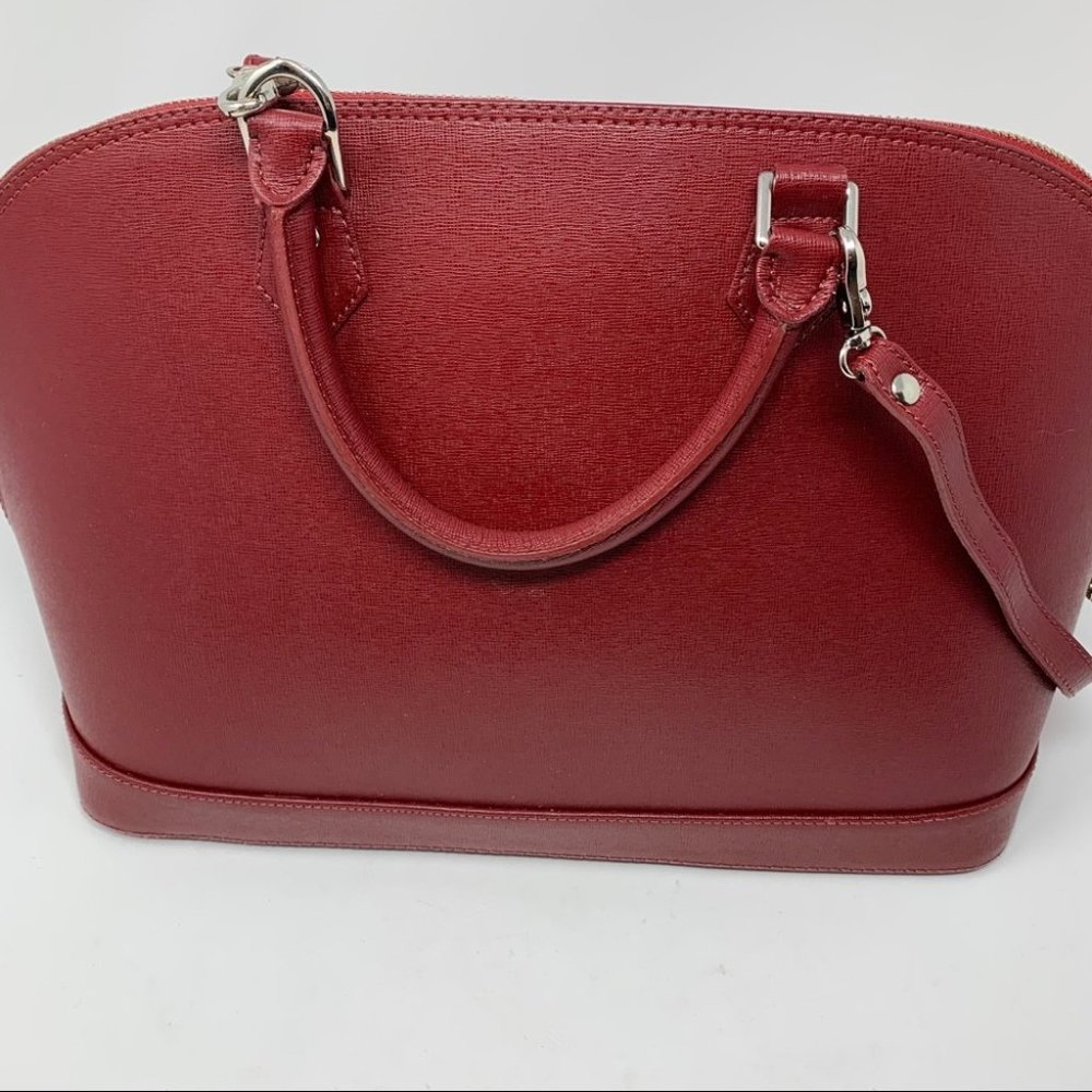 Pulicati Genuine Leather Italy Red Handbag - Picture 7 of 14